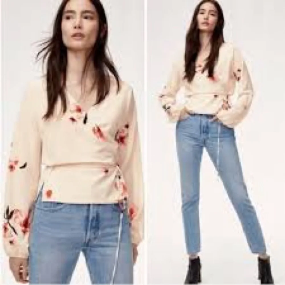 Wilfred Pink Floral wrap blouse - Picture 2 of 3